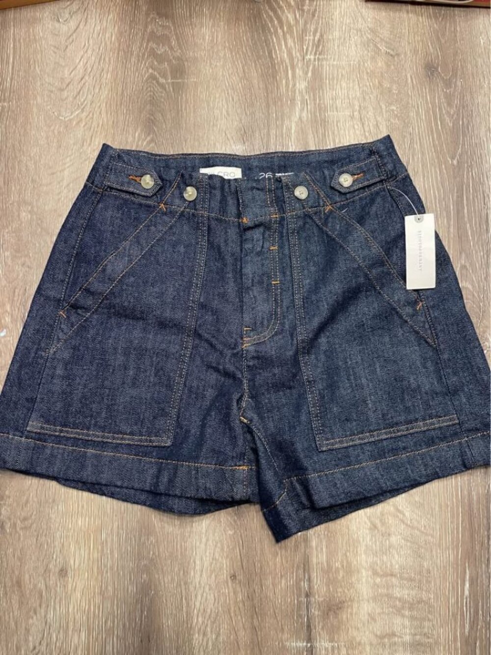 Anthropologies_Pilcro Henri Camper Shorts High Rise Dark Denim Wash — Size 26 - Picture 5 of 10
